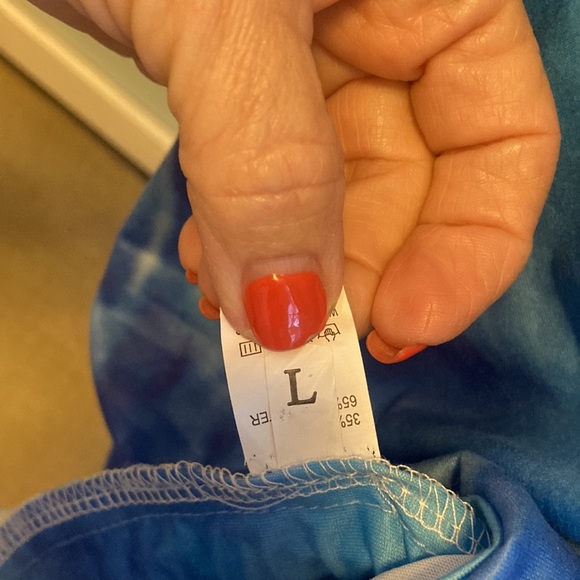 X&Z Stretchy Blue Tie Dye Dress/Shirt - Picture 5 of 6